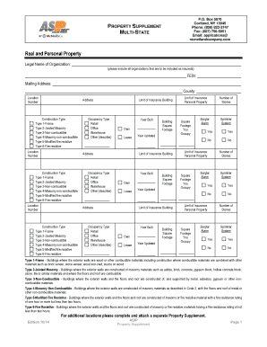 Property Supplement Form
