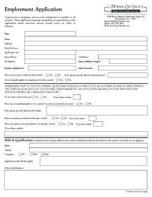 Employment Application Form