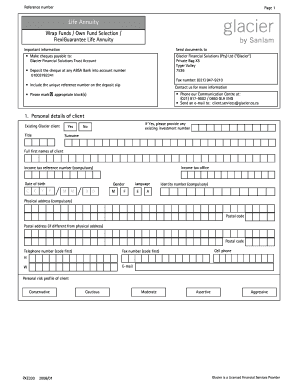 Life Annuity Application Form