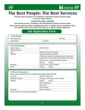 Job Application Form