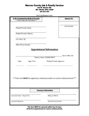 NET Verification Form