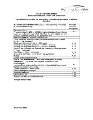Listed Building Consent Application