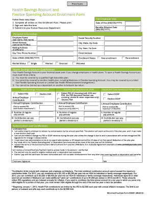 Health Savings Account Enrollment Form