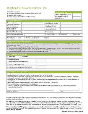 Health Savings Account Enrollment Form