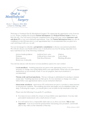 Patient Information and Medical History Form
