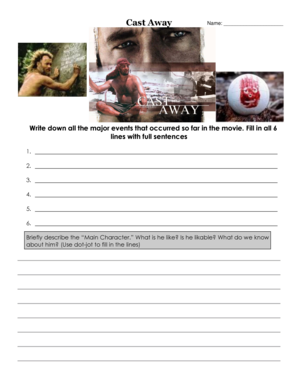 Cast Away Movie Summary Form