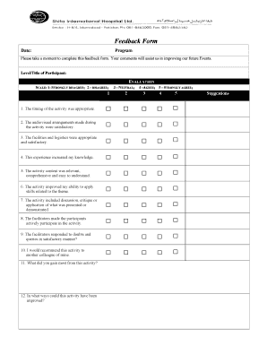 Event Feedback Form