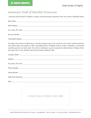 Delta Dental Virginia Automatic Draft Authorization