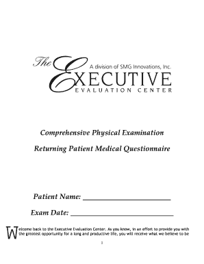 Returning Patient Medical Questionnaire