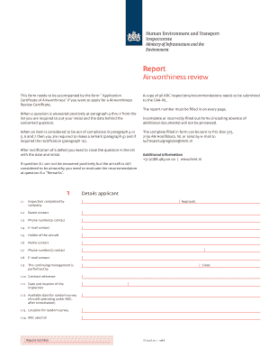 Airworthiness Review Certificate Application