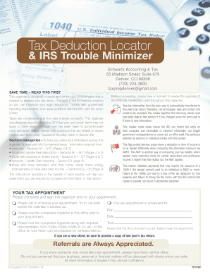 2015 Tax Return Organizer