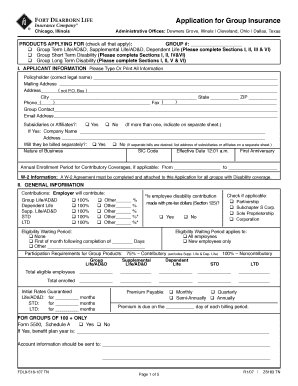 Group Insurance Application Form