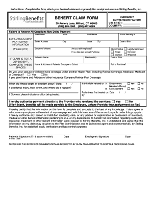 Benefit Claim Form