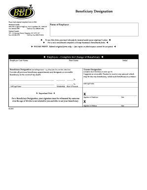 Beneficiary Designation Form
