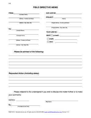 Field Directive Memo