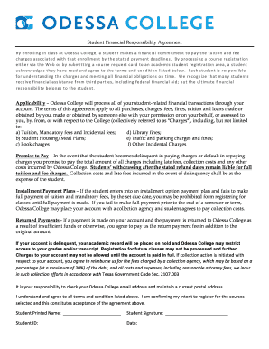 Student Financial Responsibility Agreement