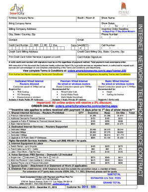 Smart City Internet and Telephone Service Contract