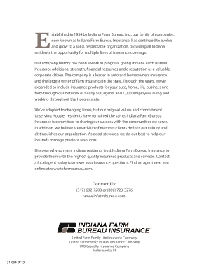Indiana Farm Bureau Property Inventory Form