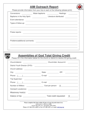 AIM Outreach Report