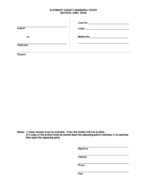 Motion for Court Filing