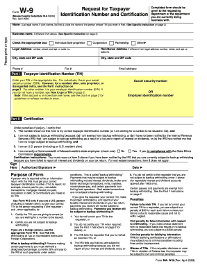 Massachusetts Substitute W-9 Form