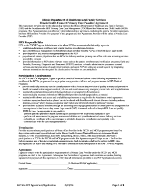 Illinois Health Connect Primary Care Provider Agreement