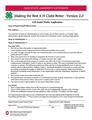 4-H Social Media Application
