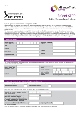 Taking Pension Benefits Form