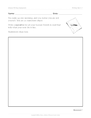 Grade 5 Ontario Writing Assessment Task