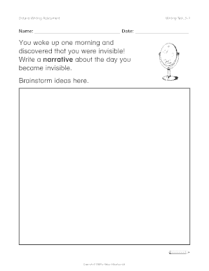 Grade 3 Writing Task Template