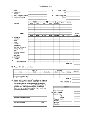 Travel Expense Report