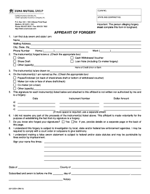 Affidavit of Forgery