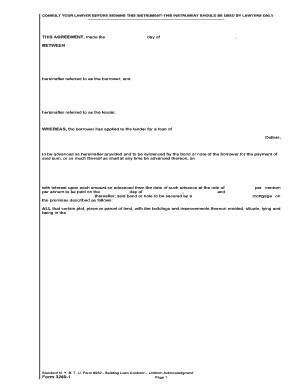 New York Building Loan Contract