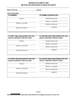 Notice of Claim of Lien