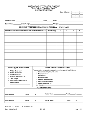 Washoe County Student Progress Report