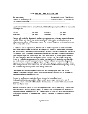 Hourly Fee Agreement