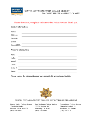 Property Report Form