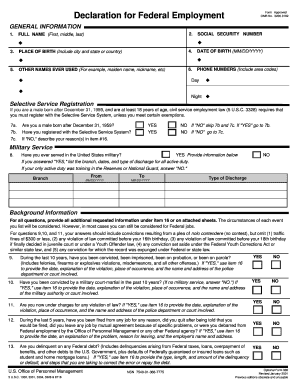 Declaration for Federal Employment