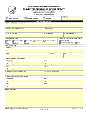 HHS Outside Activity Approval Request
