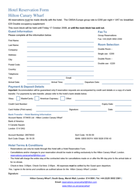 Hotel Reservation Form