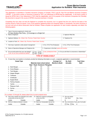 Builders' Risk Insurance Application