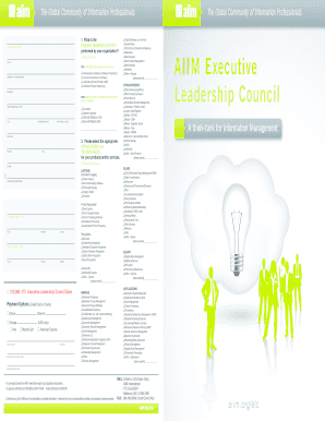 AIIM Executive Leadership Council Application Form