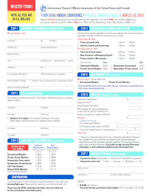 GFOA Annual Conference Registration Form