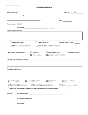 Plea Status Review Form