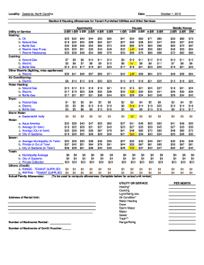 Section 8 Housing Allowances Form