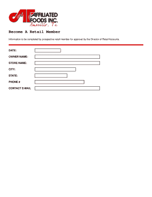 Retail Member Application Form