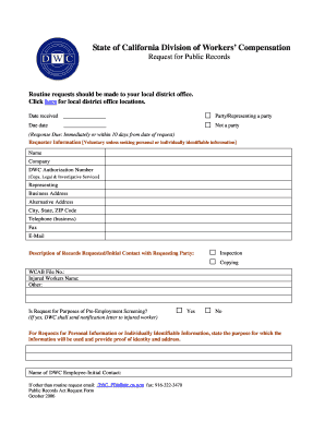 California Public Records Act Request Form