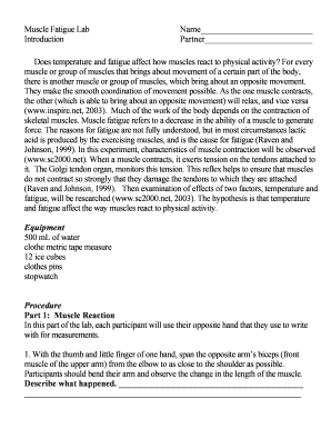 Muscle Fatigue Lab