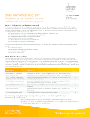 2015 CMS Stars Rating System Provider Toolkit