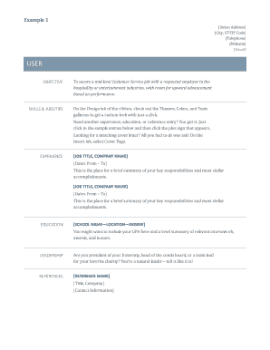 Middle Level resume template - National University of